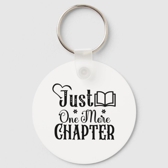 Reading Art Just One More Chapter Key Ring (Front)