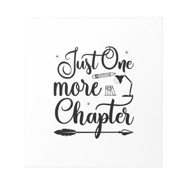 Reading Art Just One More Chapter Notepad (Front)