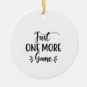 Reading Art Just One More Game Ceramic Tree Decoration