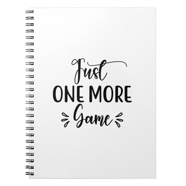 Reading Art Just One More Game Notebook (Front)
