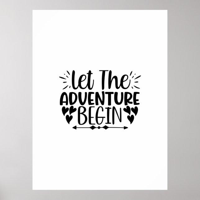 Reading Art Let The Adventure Begin Poster (Front)