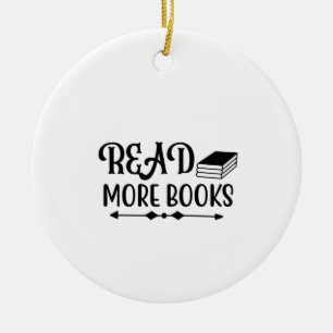 Reading Art Read More Books Ceramic Tree Decoration