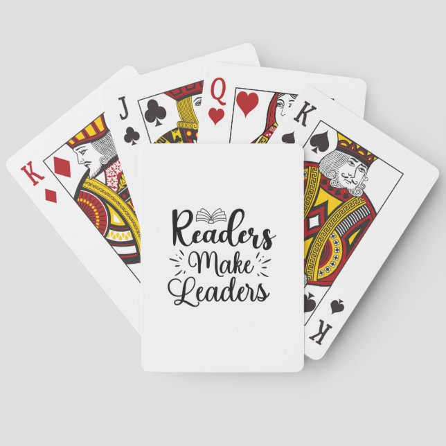Reading Art Readers Make Leaders Playing Cards (Back)
