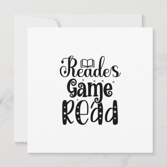 Reading Art Reades Game Read Holiday Card (Front)