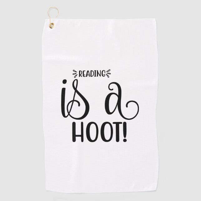 Reading Art Reading Is A Hoot Golf Towel (Front)