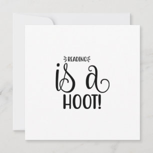Reading Art Reading Is A Hoot Holiday Card