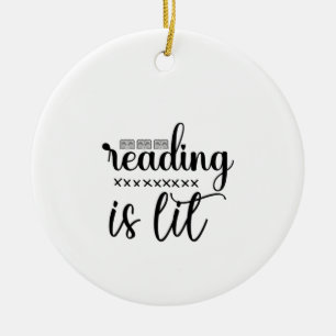 Reading Art Reading Is Lit Ceramic Tree Decoration