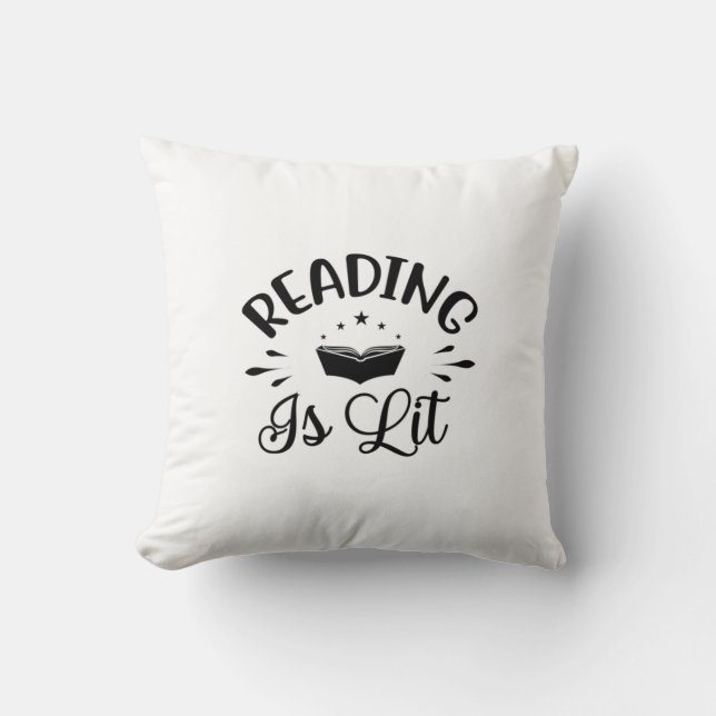 Reading Art Reading Is Lit Cushion (Front)