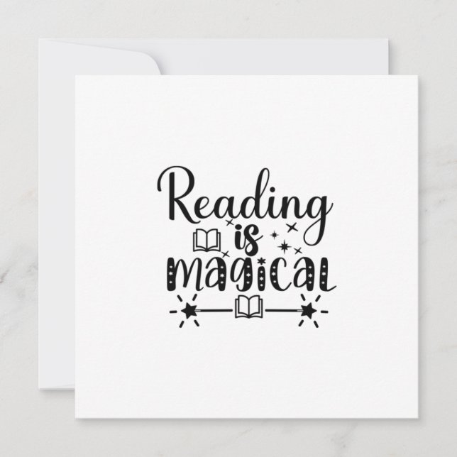Reading Art Reading Is Magical Holiday Card (Front)