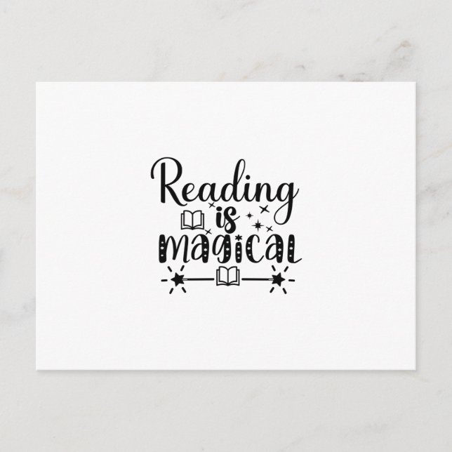 Reading Art Reading Is Magical Postcard (Front)