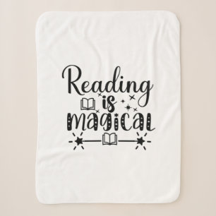 Reading Art Reading Is Magical Sherpa Blanket