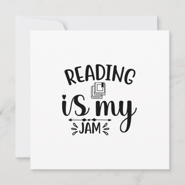 Reading Art Reading Is My Jam Holiday Card (Front)