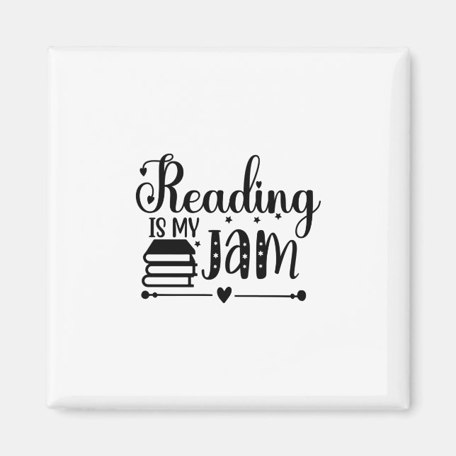Reading Art Reading Is My Jam Magnet (Front)