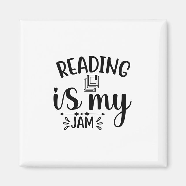 Reading Art Reading Is My Jam Magnet (Front)