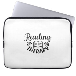 Reading Art Reading Is My Therapy Laptop Sleeve