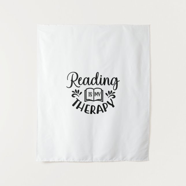 Reading Art Reading Is My Therapy Tapestry (Front)