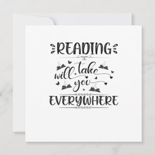 Reading Art Reading Will Take You Everywhere Holiday Card