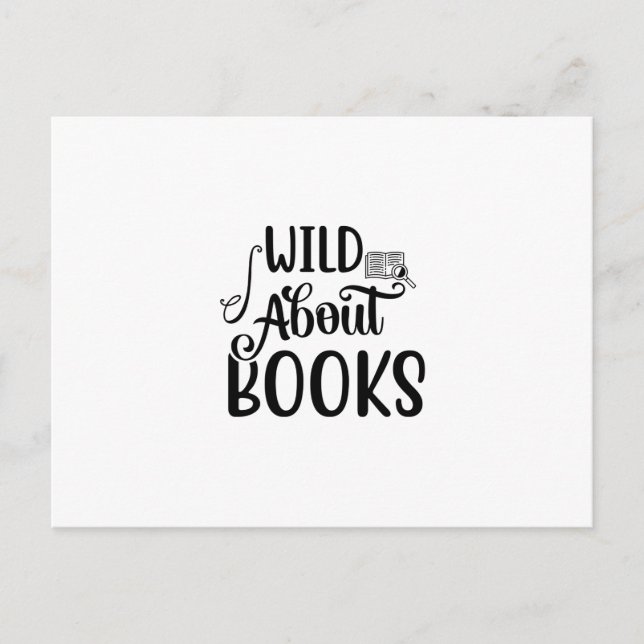 Reading Art Wild About Books Postcard (Front)