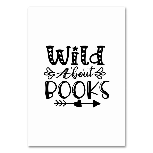 Reading Art Wild About Books Table Number (Front)