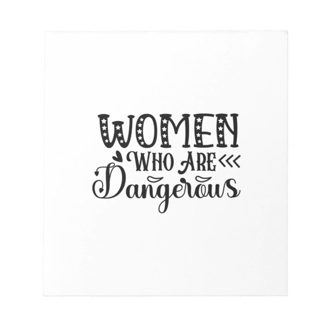 Reading Art Women Who Are Dangerous Notepad (Front)