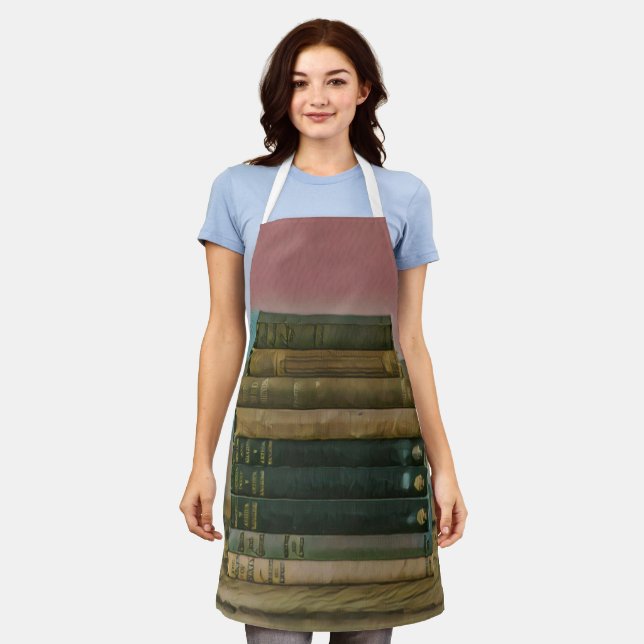 Reading artwork gift apron (Worn)