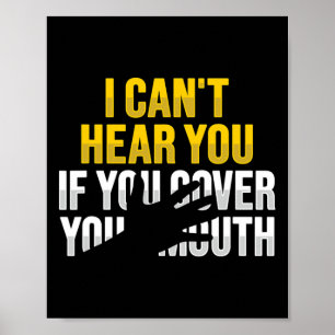 Reading Asl Hand Gesture Deaf Hearing Loss Awarene Poster