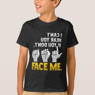 Reading Asl Hand Gesture Deaf Hearing Loss Awarene T-Shirt