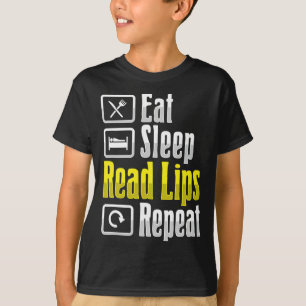 Reading Asl Hand Gesture Deaf Hearing Loss Awarene T-Shirt
