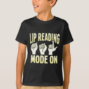 Reading Asl Hand Gesture Deaf Hearing Loss Awarene T-Shirt