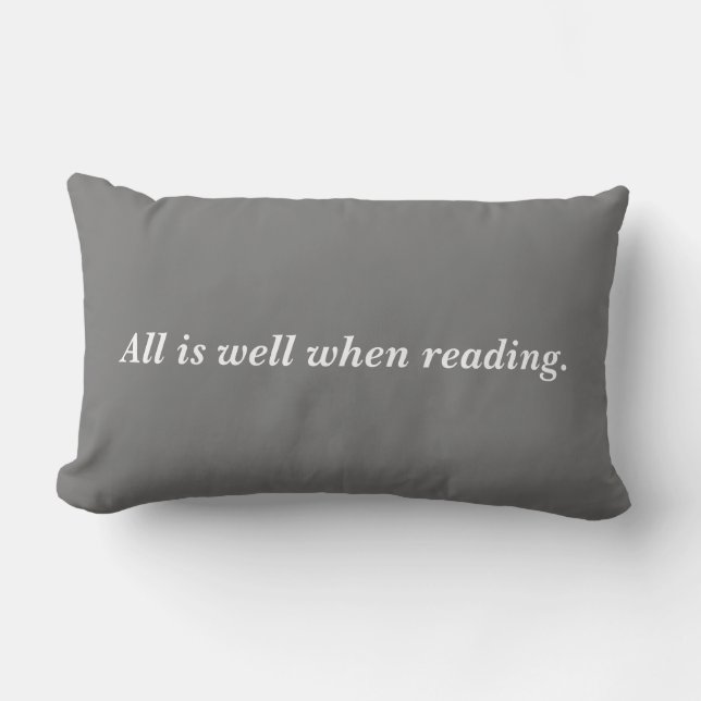 Reading back cushion, book lovers, readers lumbar cushion (Front)
