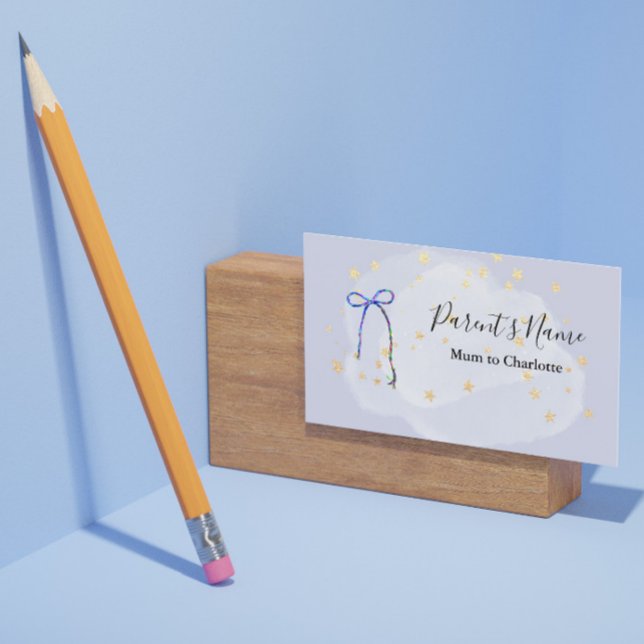 Reading Bear and Stars Business Card (Creator Uploaded)