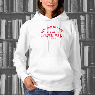 Reading Between The Wines Book Club Red Crest Hoodie