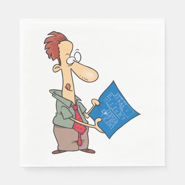 Reading Blueprints Paper Napkins (Front)