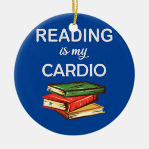 Reading book books books ceramic tree decoration