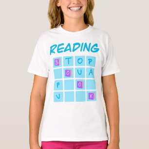Reading Book Crossword Typography Design for Book  T-Shirt