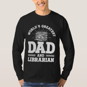 Reading Book  Dad Librarian T-Shirt