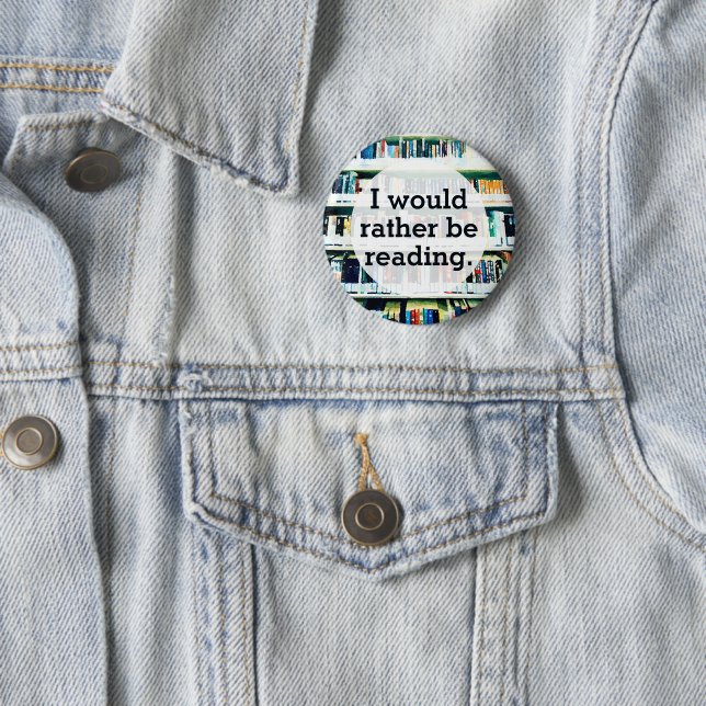 Reading Books custom personalised funny 6 Cm Round Badge (In Situ)