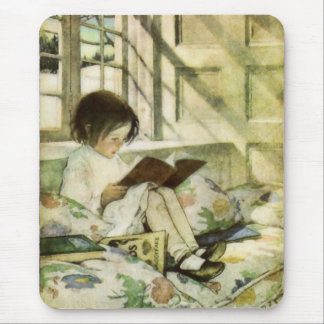Reading Books in Winter Mousepad