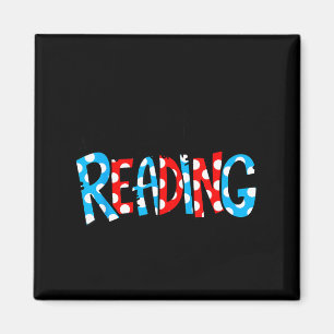 Reading books reader lover librarian teacher kids magnet