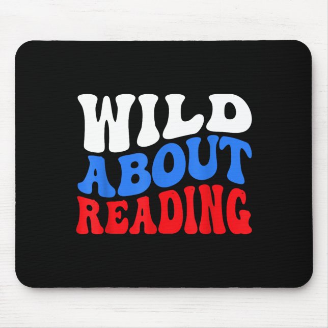 Reading books reader lover librarian teacher kids mouse pad (Front)