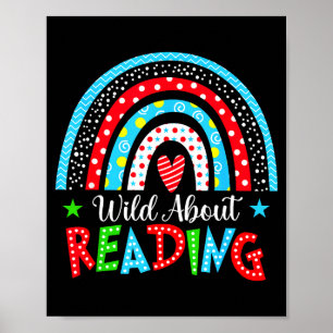 Reading books reader lover librarian teacher kids poster