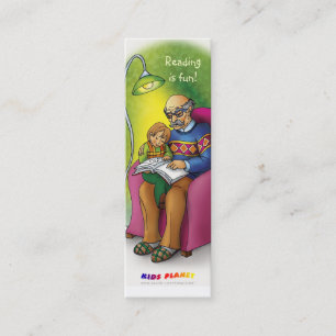 Reading books together bookmark for everyone! calling card