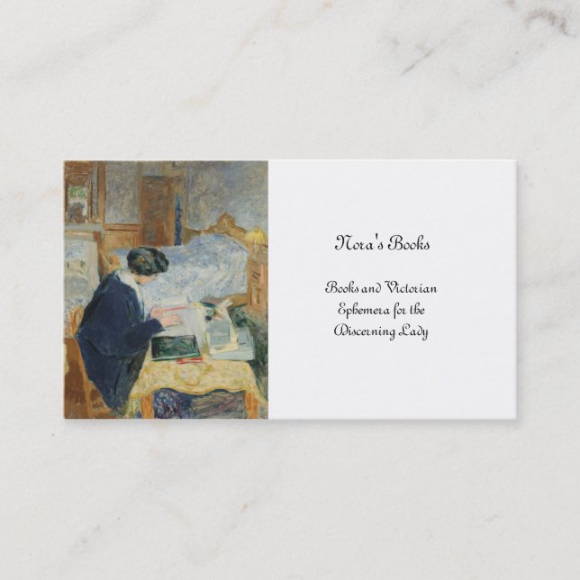 Reading by the Bedside Business Card (Front)