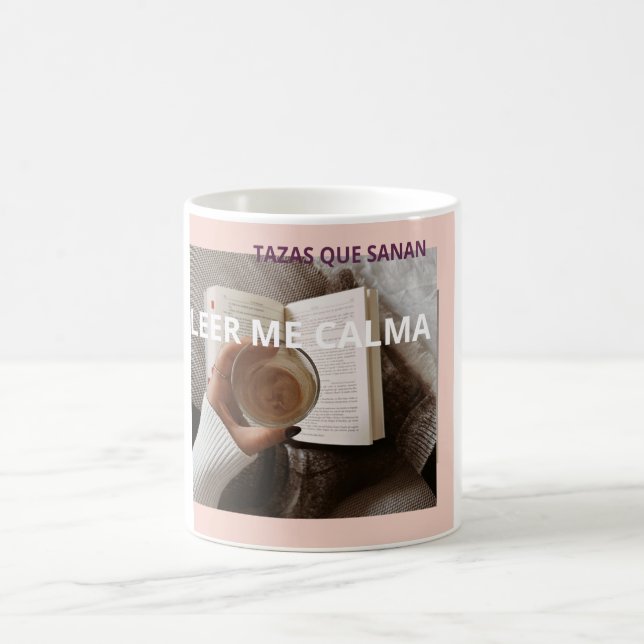 Reading Calms Me Coffee Books Healing Mug (Center)