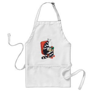 Reading Cat Book Lover Standard Apron