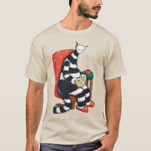 Reading Cat Book Lover T-Shirt