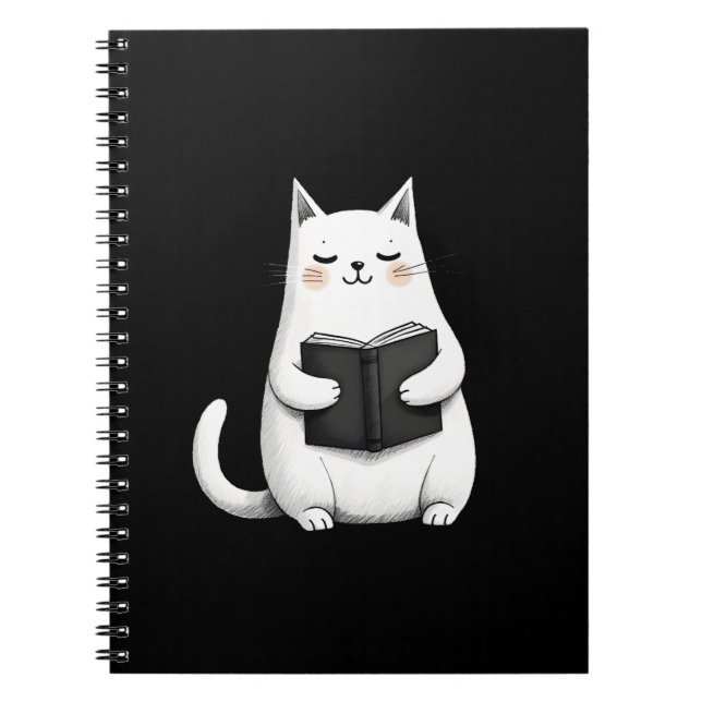 Reading Cat Funny Cat Book Lover (Front)