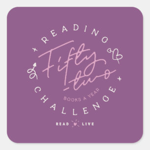 Reading Challenge 52 Square Sticker