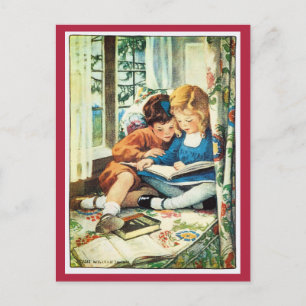 Reading Christmas Books Jessica Willcox Smith Holiday Postcard