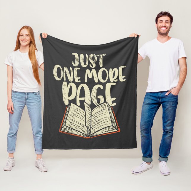 Reading Club Just One More Page Fleece Blanket (In Situ)